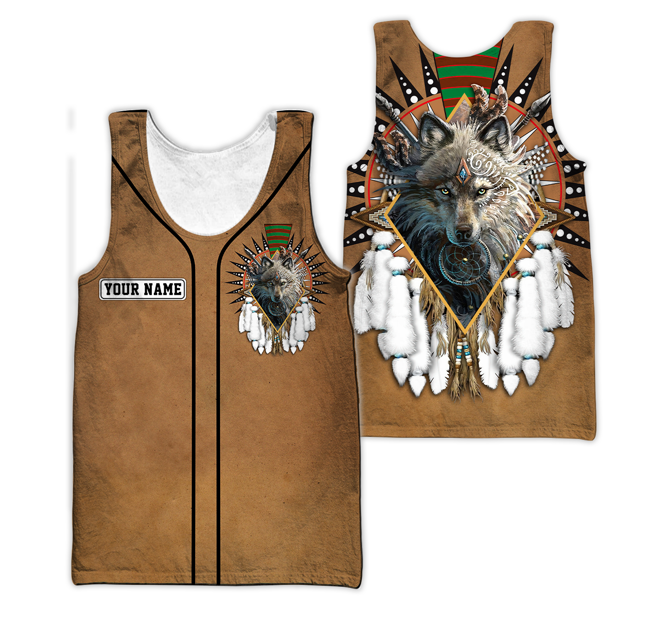 Custom Name Native American3D All Over Printed Unisex Shirts