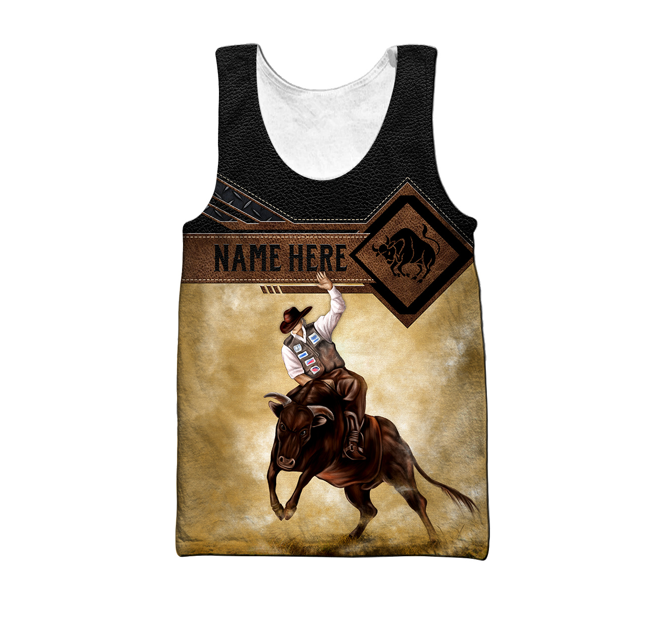 Personalized Name Bull Riding 3D All Over Printed Unisex Shirts Cowboy Up