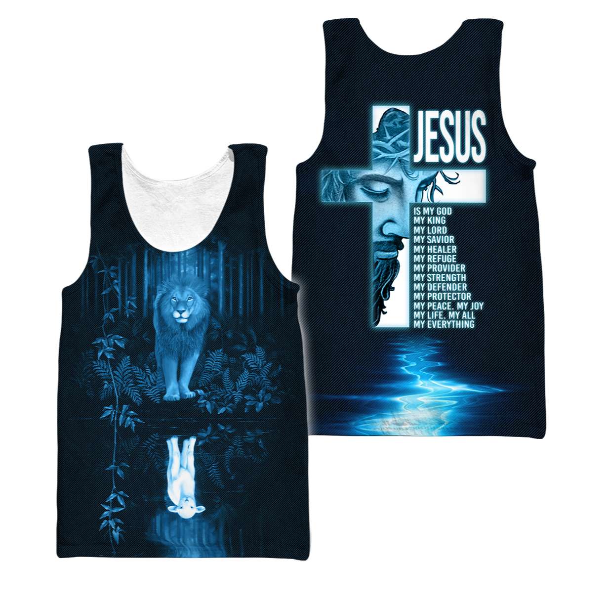 Premium Christian Jesus Lion Easter Personalized Name 3D All Over Printed Unisex Shirts HV