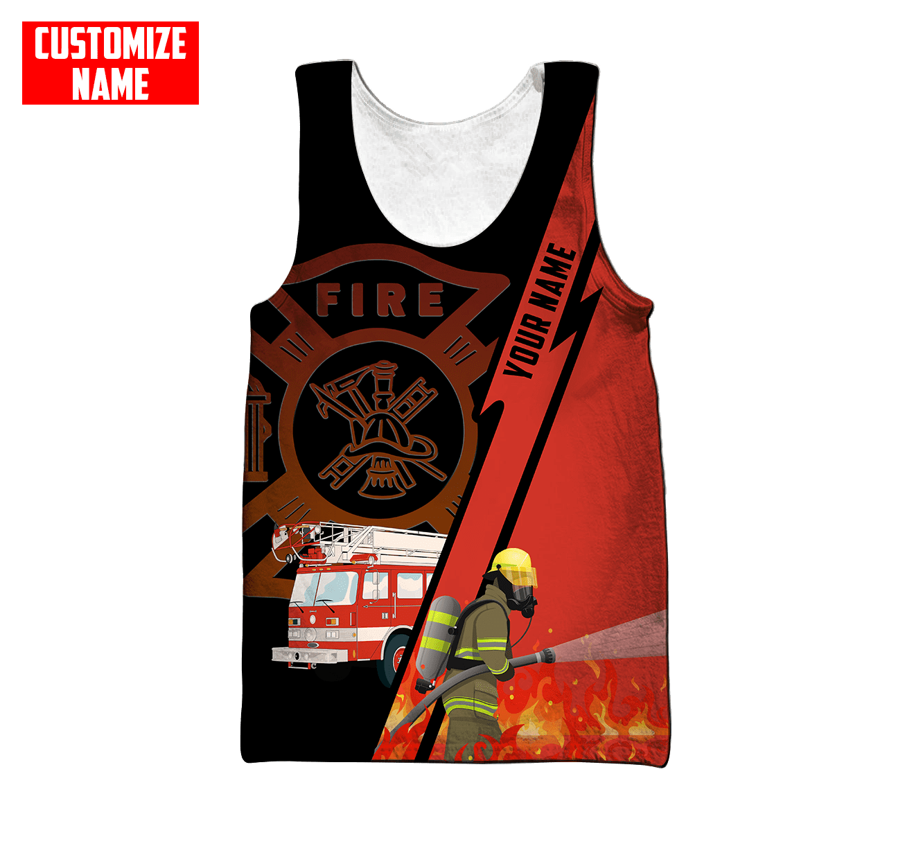 Customize Name Firefigher Hoodie For Men And Women