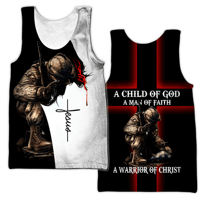 Jesus Christ Veteran 3D Printed Hoodie, T-Shirt for Men and Women