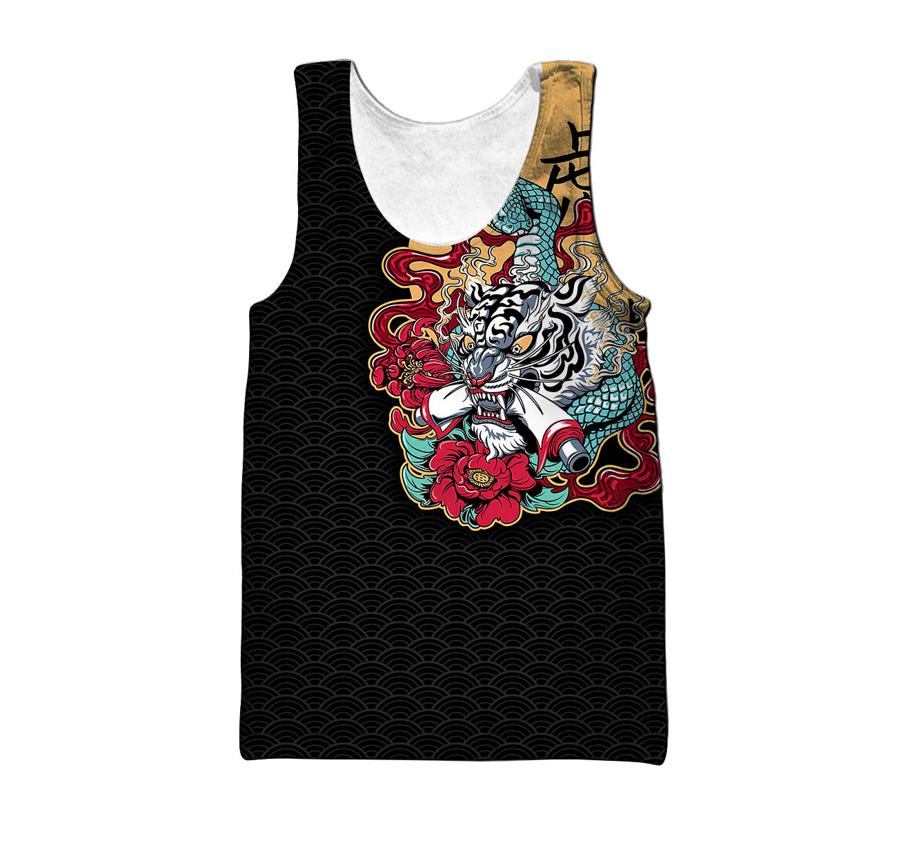 Custom Name Japanese Tiger 3D All Over Printed Unisex Shirts