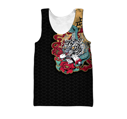 Custom Name Japanese Tiger 3D All Over Printed Unisex Shirts