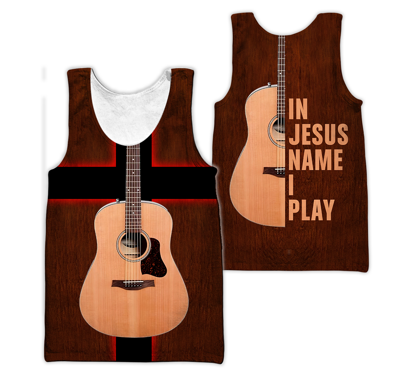 Guitar In Jesus Name I Play 3D Printed Unisex Shirts TN