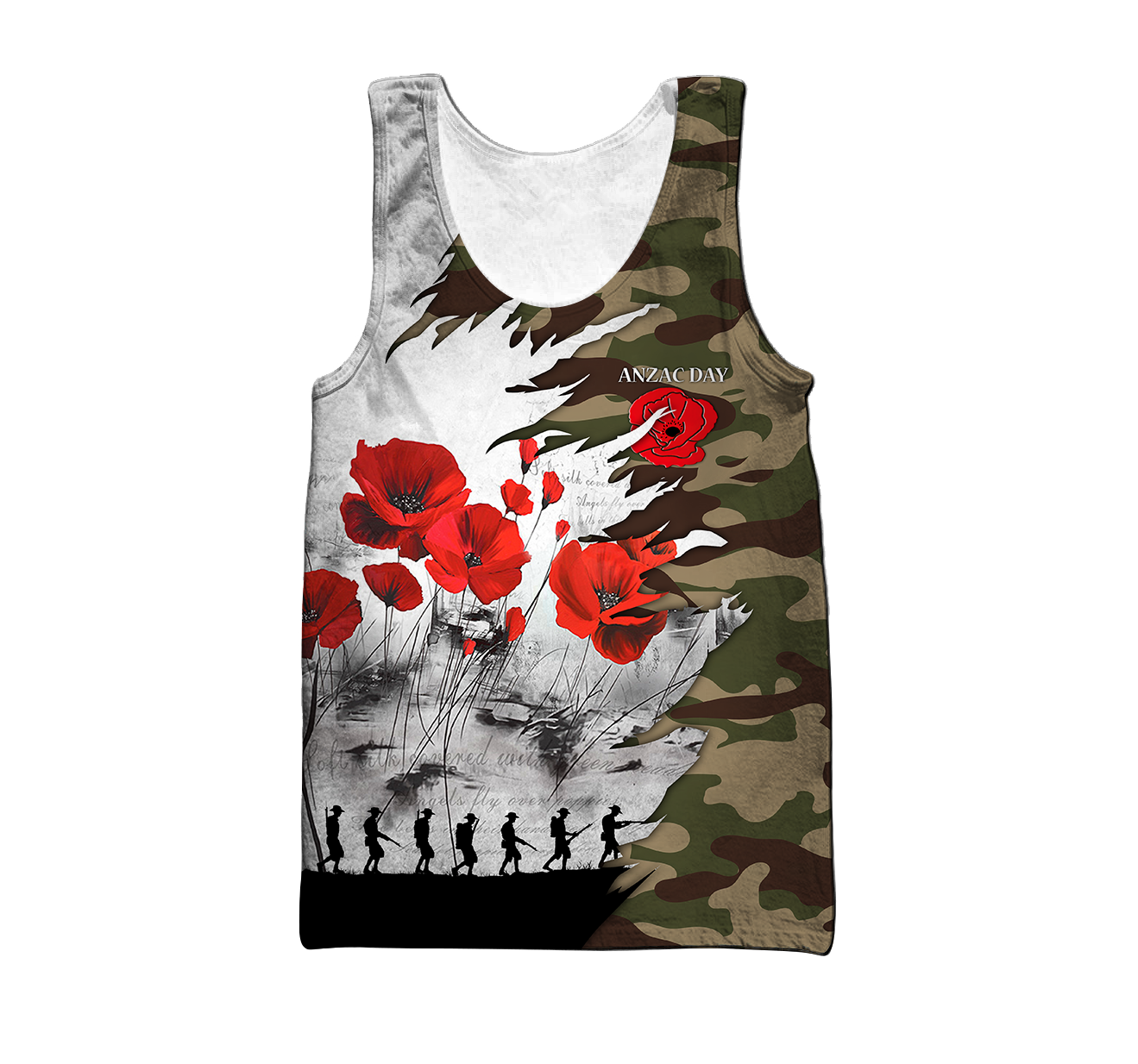 Premium Unisex Hoodie Poppy Flower Anzac Day ML