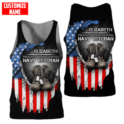 Proud To Have Served Navy Veteran 3D All Over Printed For Man And Women