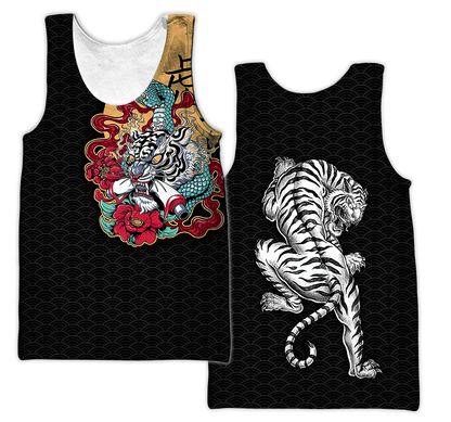 Custom Name Japanese Tiger 3D All Over Printed Unisex Shirts
