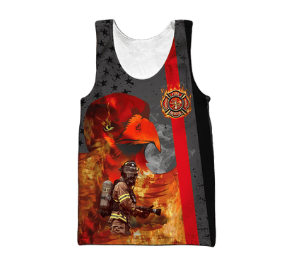 Customize Name Firefighter 3D All Over Printed Unisex Shirts