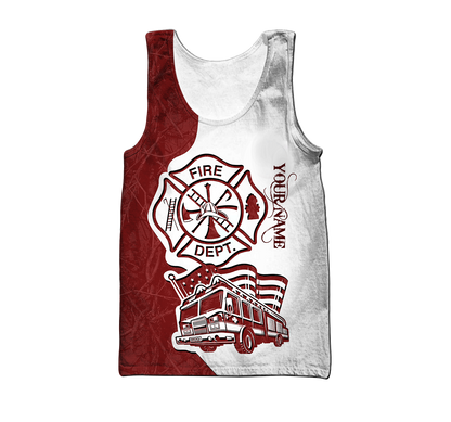 Customize Name Firefighter Hoodie For Men And Women