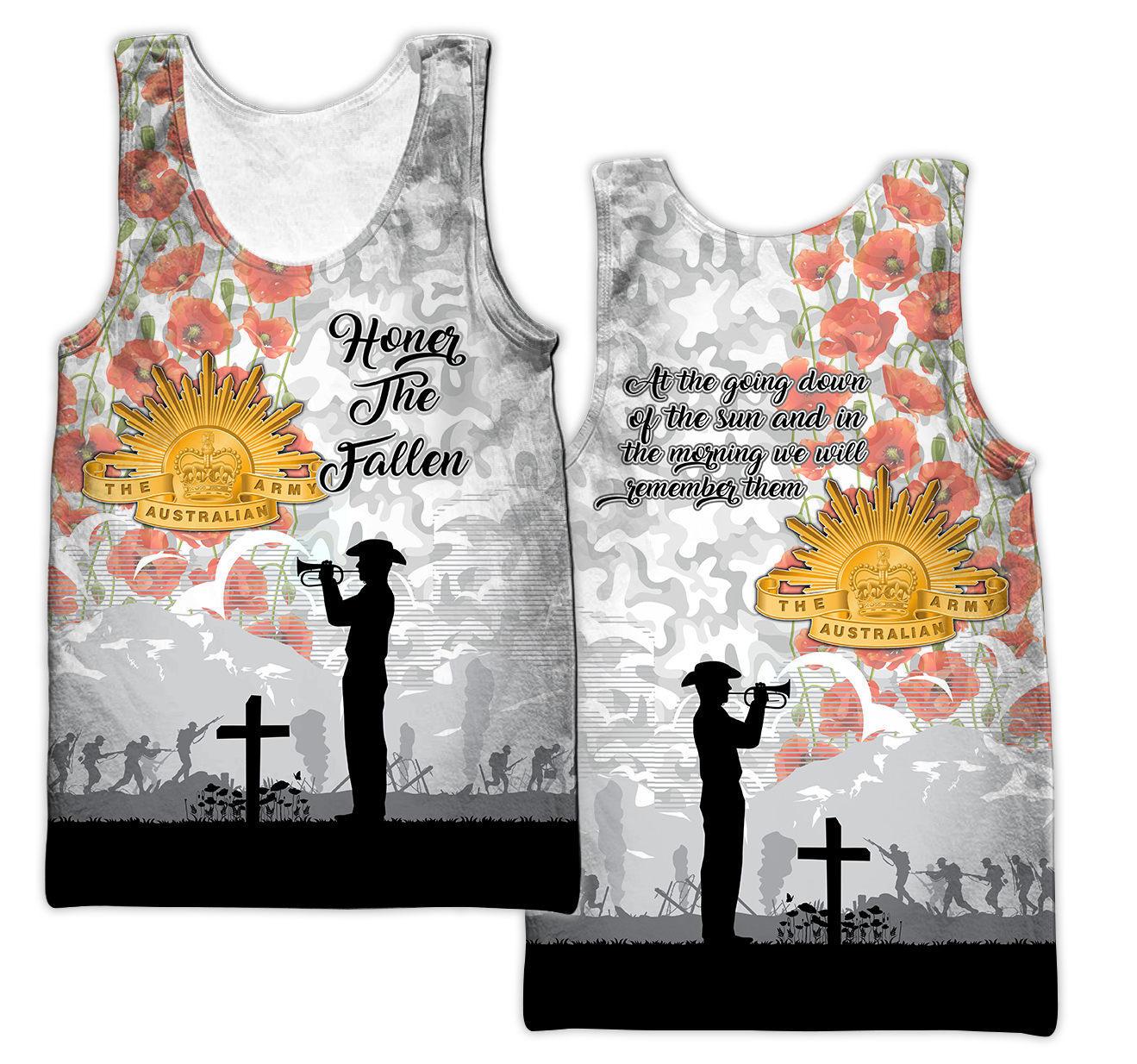 Lest We Forget Anzac Day 3D All Over Printed