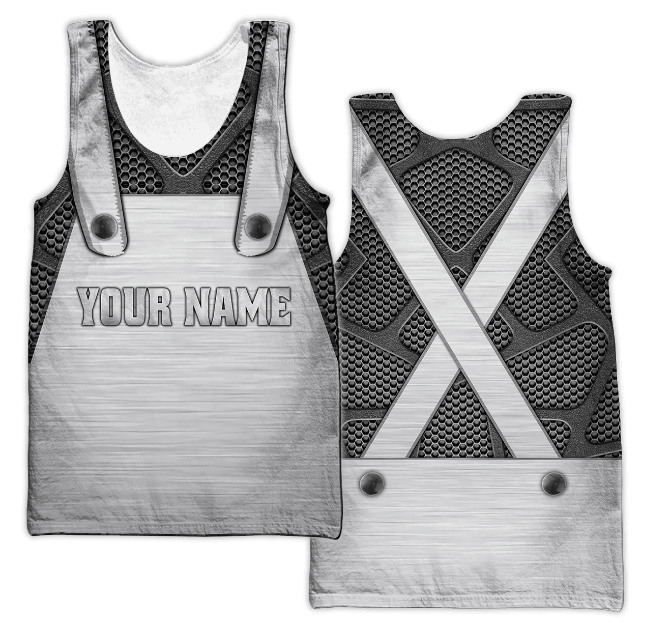 Personalized Name Carpenter 3D All Over Printed Unisex Shirts Metal Pattern Ver 4