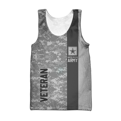 Premium Unique US Army Veteran Polo All Over Printed