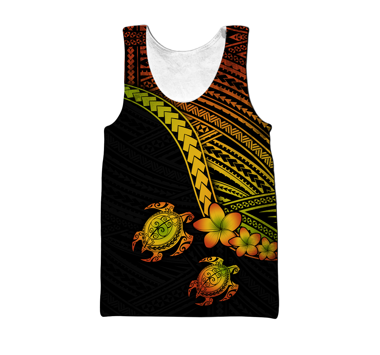 Polynesian Habiscus Turtle Hawaii 3D Unisex Hoodie