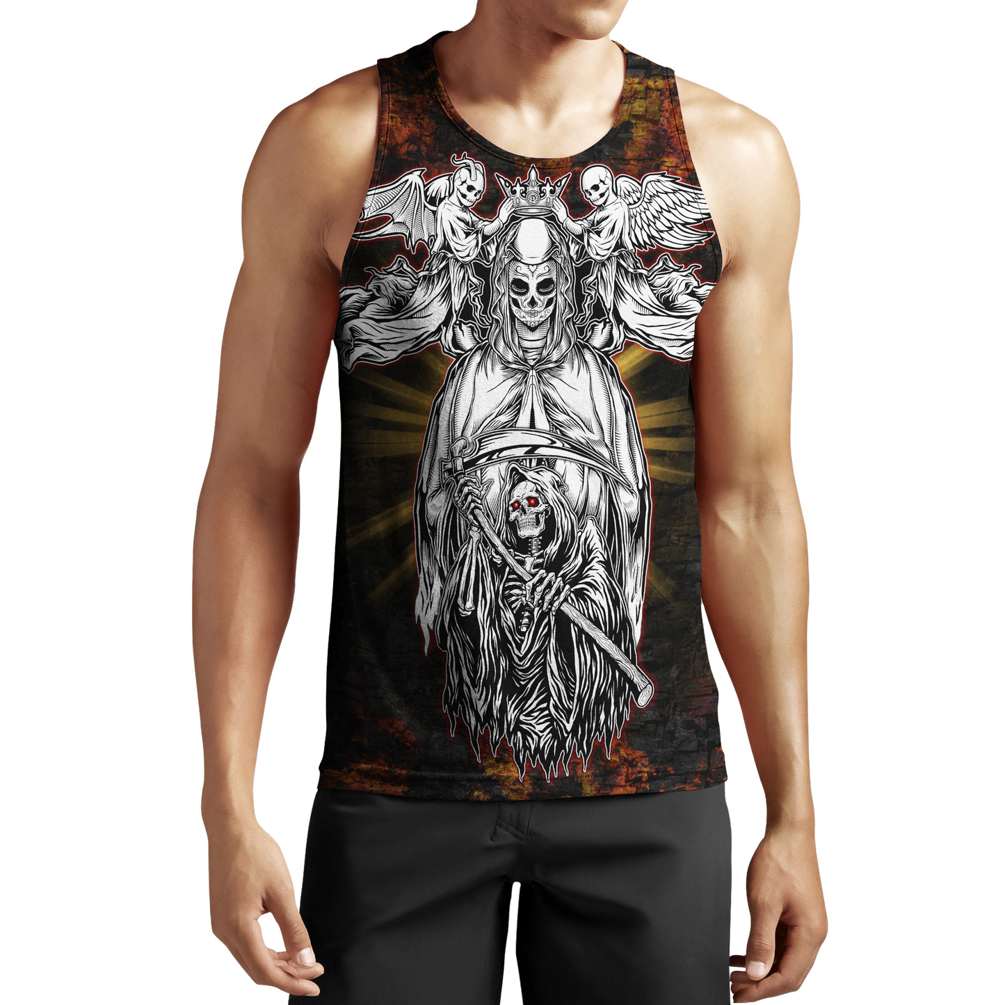 Skull Satnaic Fire Hoodie For Men And Women JJ07022101