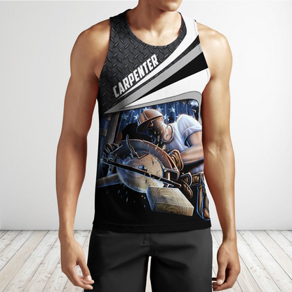 Personalized Name Carpenter 3D All Over Printed Unisex Shirts Metal Pattern Ver6