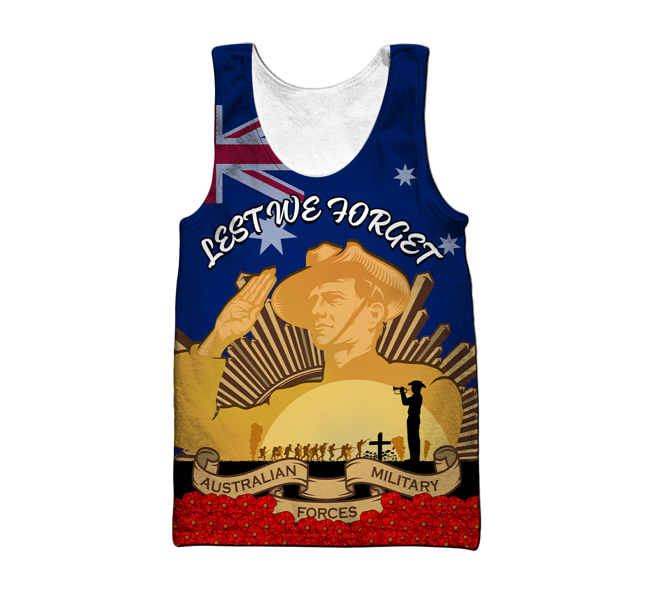 Premium Lest We Forget Anzac Day 3D All Over Printed PL