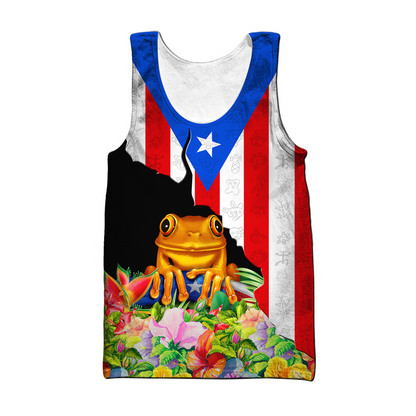 Customize Name Puerto Rico 3D All Over Printed Unisex Shirts