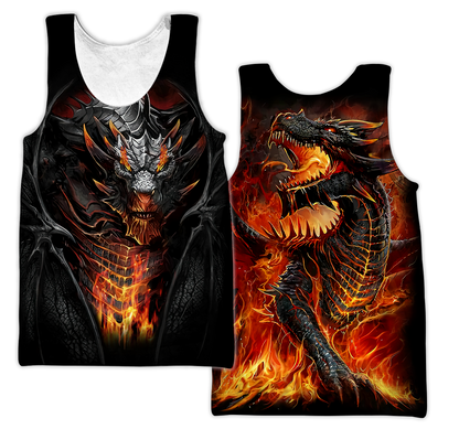 Premium Dragon 3D All Over Printed Unisex Shirts Fire Dragon