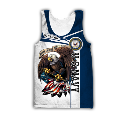 Custom name US Navy Veteran 3d printed shirts Proud Military