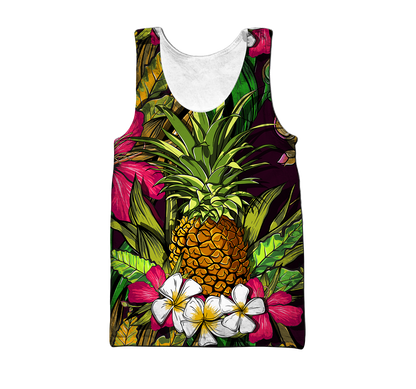 Amazing Polynesian Pineapple Hawaiian Style Unisex Deluxe Hoodie ML