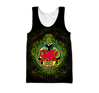 Celtic Wales Dragon Tattoo Hoodie For Men And Women