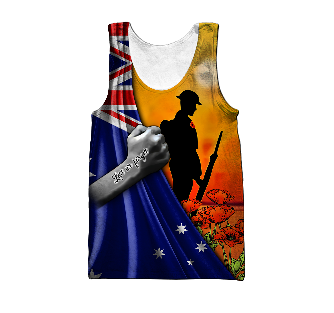 Tmarc Tee Lest we forget Custom name Australia Flag Old Soldier 3D printed shirt