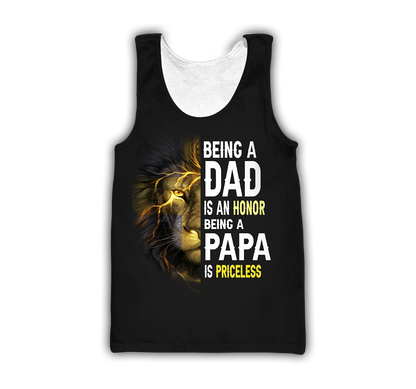 Being a Dad is an Honor Being a Papa is Priceless - T shirt Style for Men Father's Day Gift