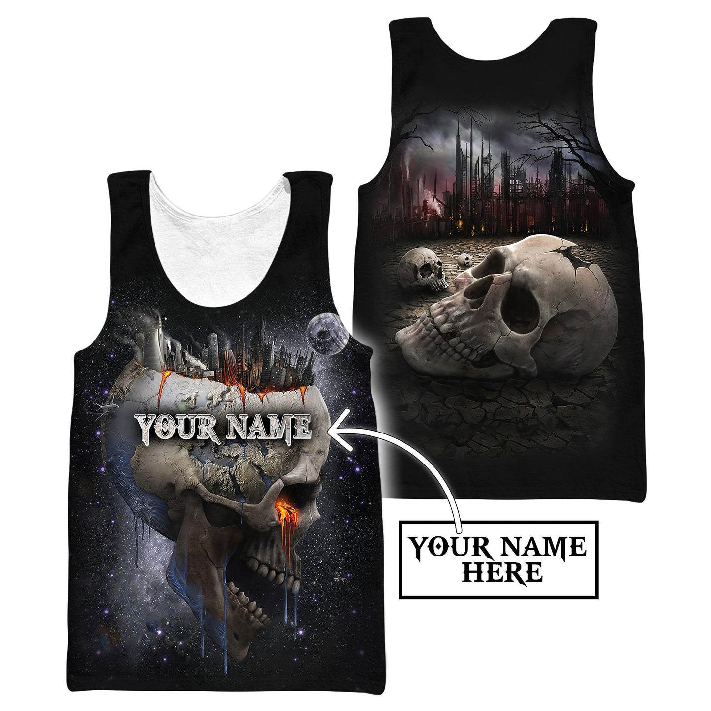Customize Name Tattoo Skull Hoodie For Men And Women NTN15032104