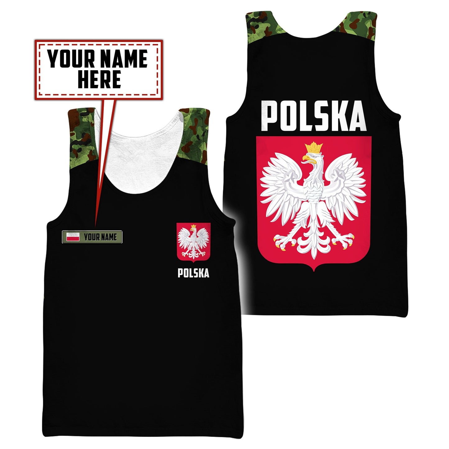 Personalized Polska 3D All Over Printed Unisex Hoodie