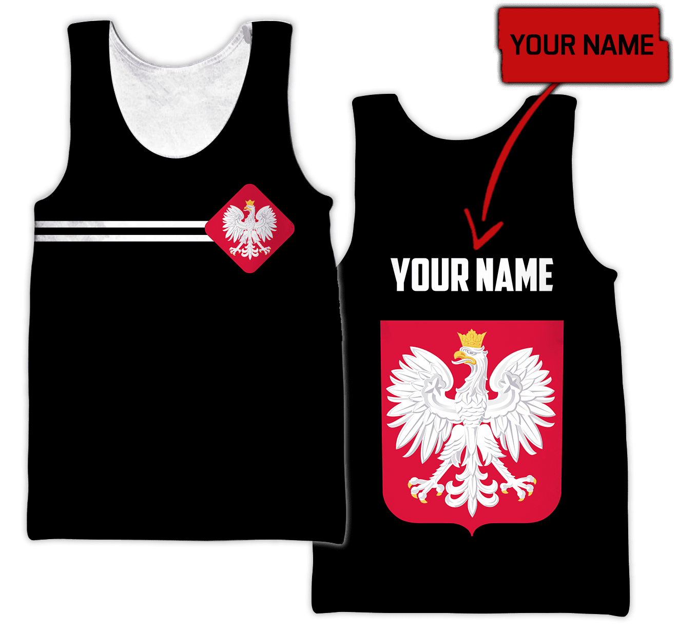 Personalized Polska 3D All Over Printed Unisex Hoodie