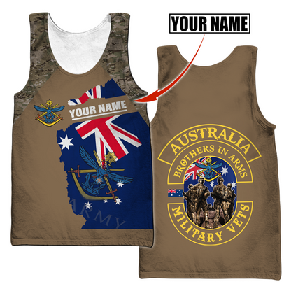 Tmarc Tee Custom name Australia Army Brothers in arms AU 3D print shirts