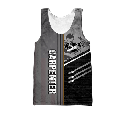 Personalized Name Carpenter 3D All Over Printed Unisex Shirts Metal Pattern Ver 3