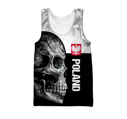 Personalized Polska Skull 3D All Over Printed Unisex Hoodie