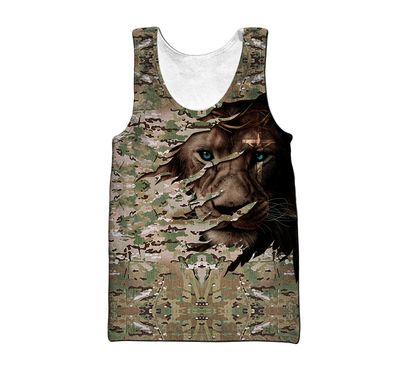 Lion Camo 3D All Over Printed Unisex Shirts