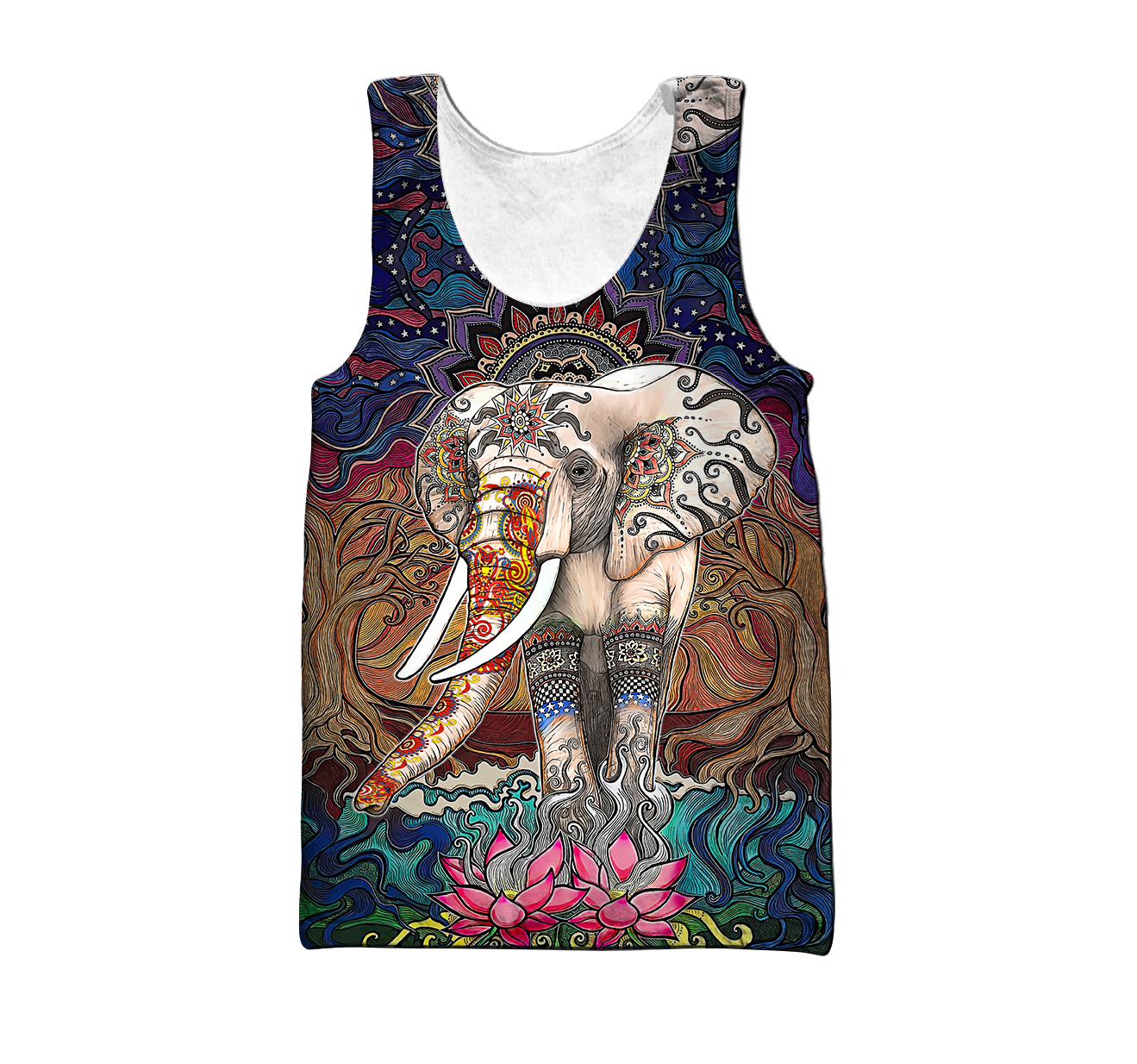 Mandala 3D All Over Printed Unisex Shirts Mandala Elephant