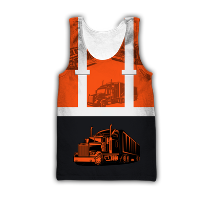 Premium Trucker Personalized Name 3D All Over Printed Unisex Shirts