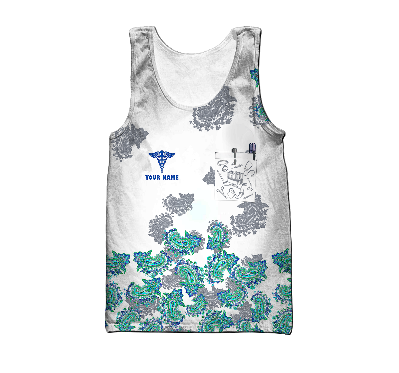 Premium Nurse Personalized Name 3D All Over Printed Unisex Shirts