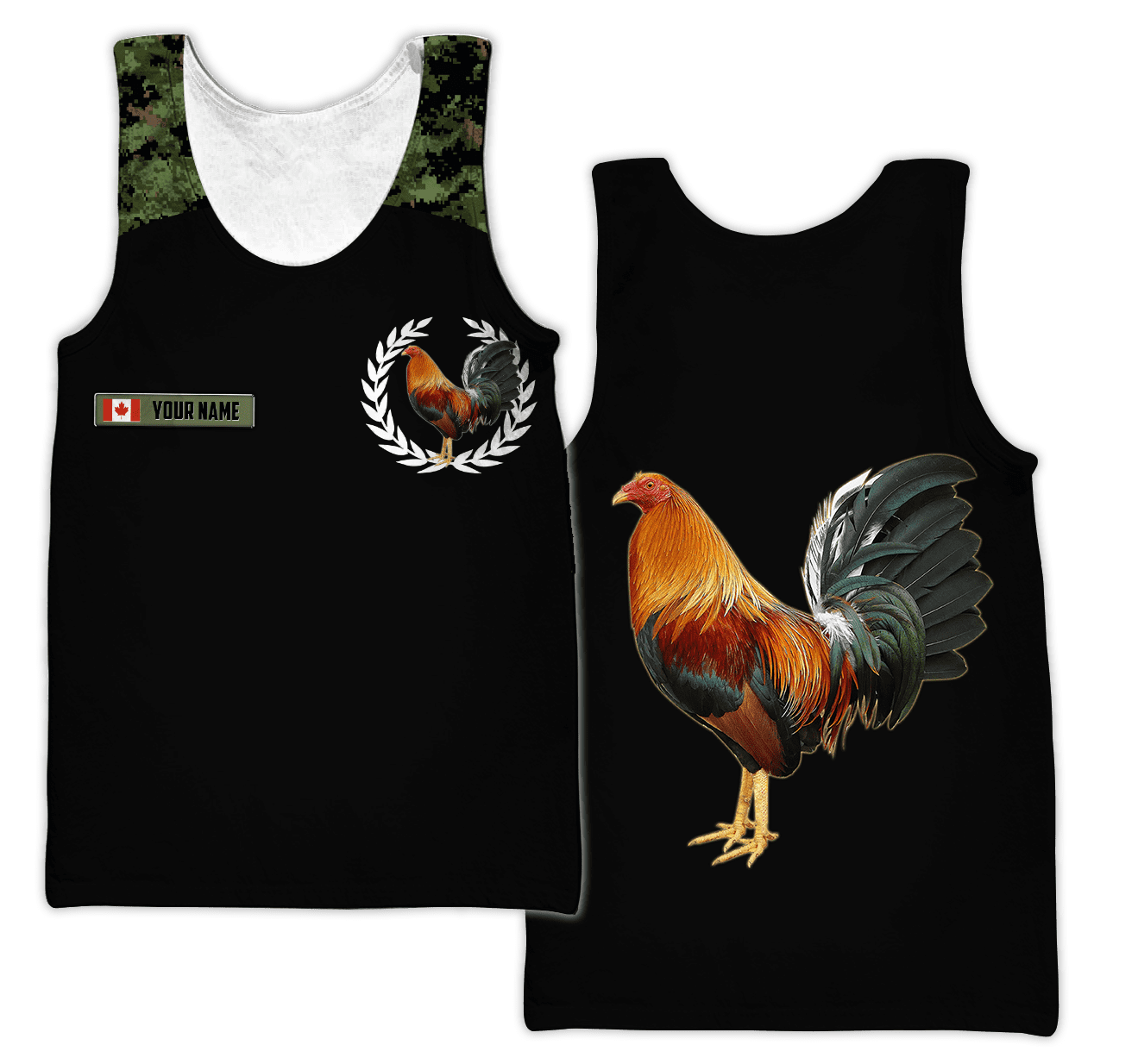Personalized Canadian Rooster 3D Printed Unisex Shirt