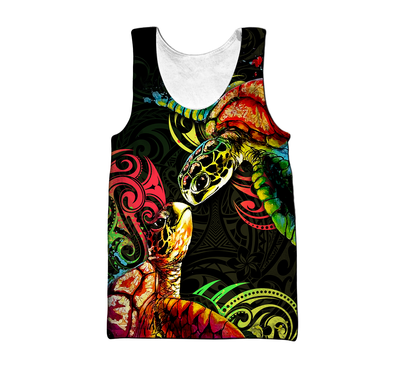 Premium Turtle Couple With Polynesian 3D All Over Printed Unisex Shirts