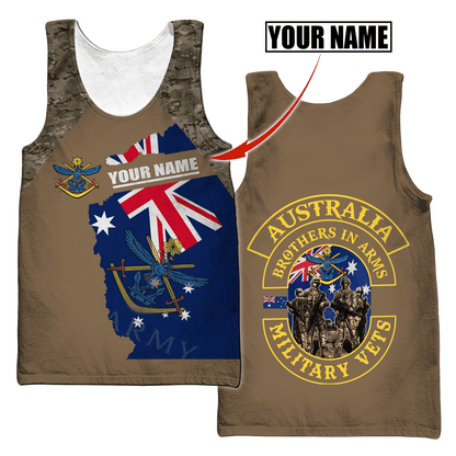 Tmarc Tee Custom name Australia Army Brothers in arms AU 3D print shirts