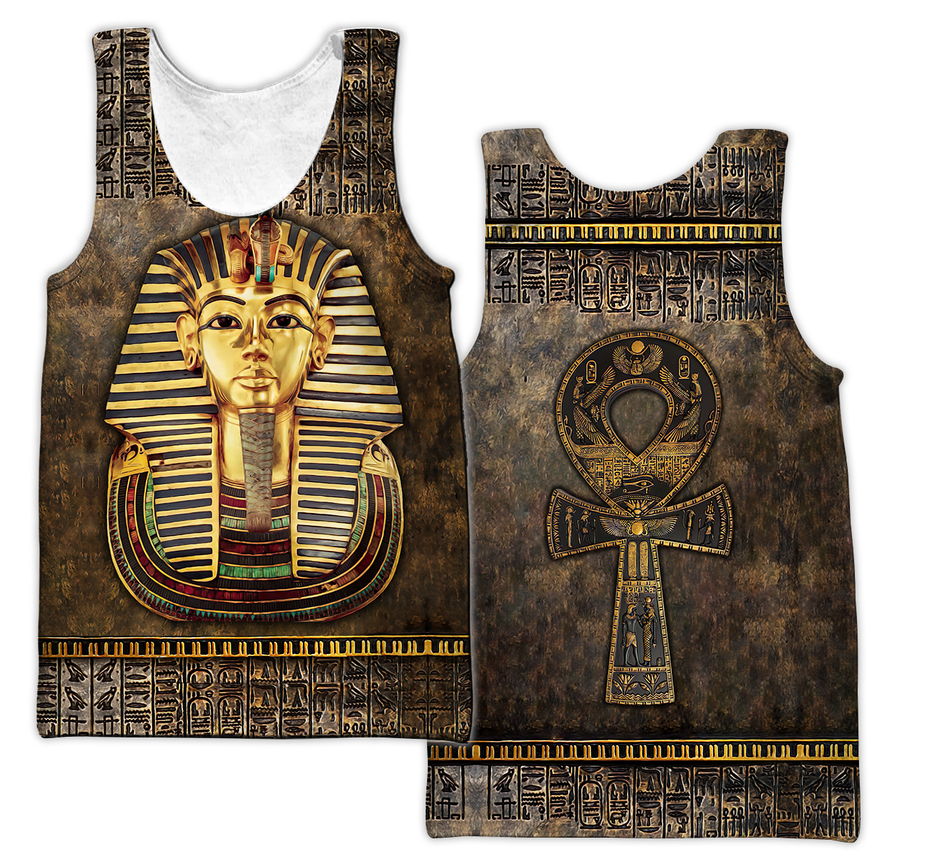 Custom name Pharaoh Ancient Egypt Ankh 3D design print shirts