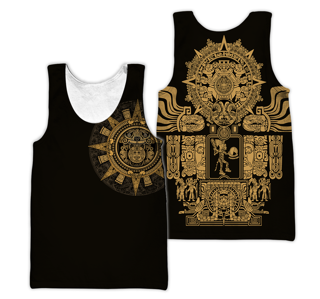 Aztec Mexican Yellow 3D All Over Printed Unisex Hoodie no2