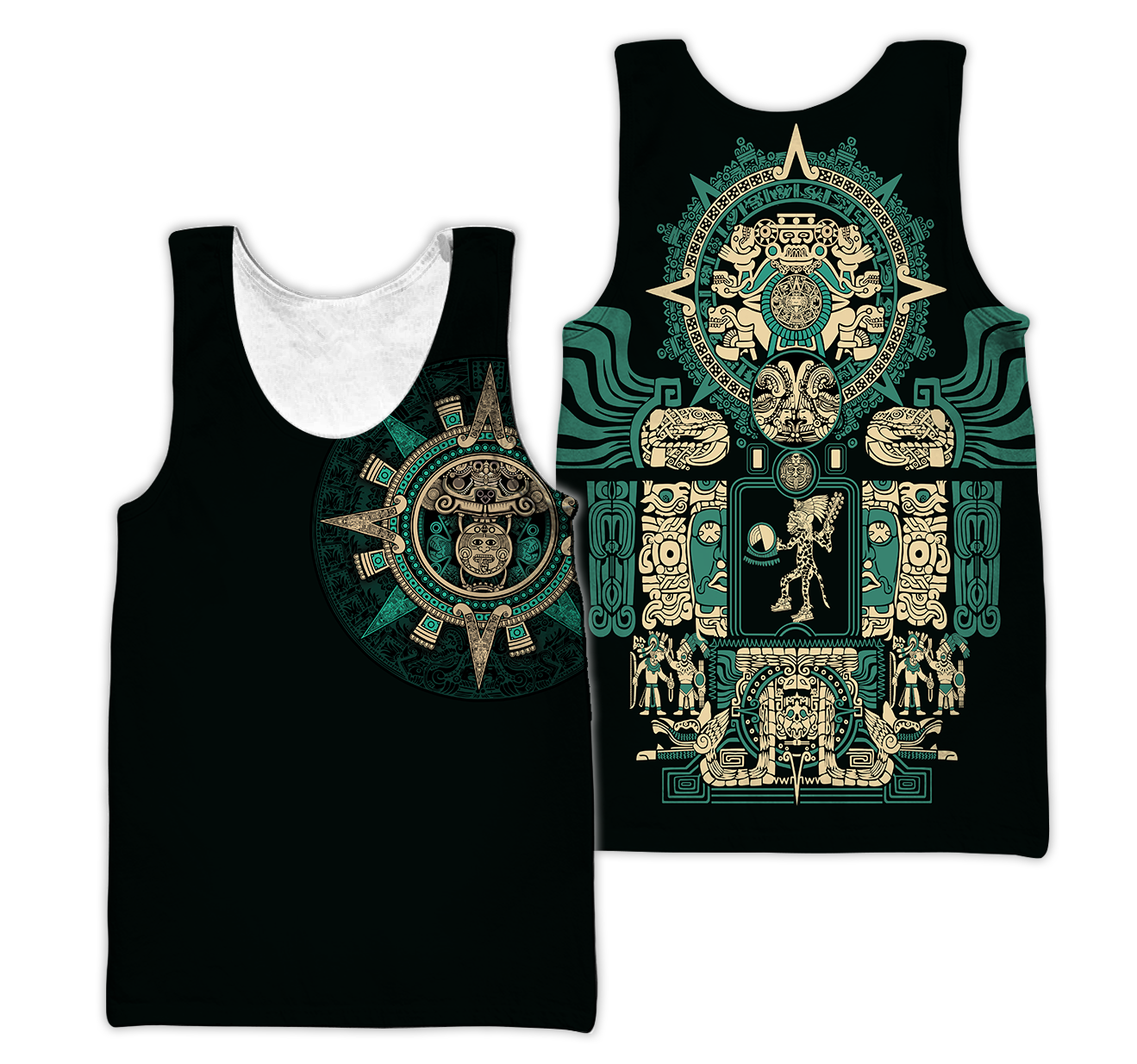 Aztec Mexican Blue 3D All Over Printed Unisex Shirts no1