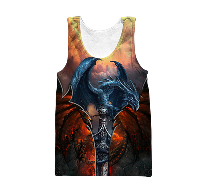 Premium Blue Dragon All Over Printed Shirts For Men And Women MEI