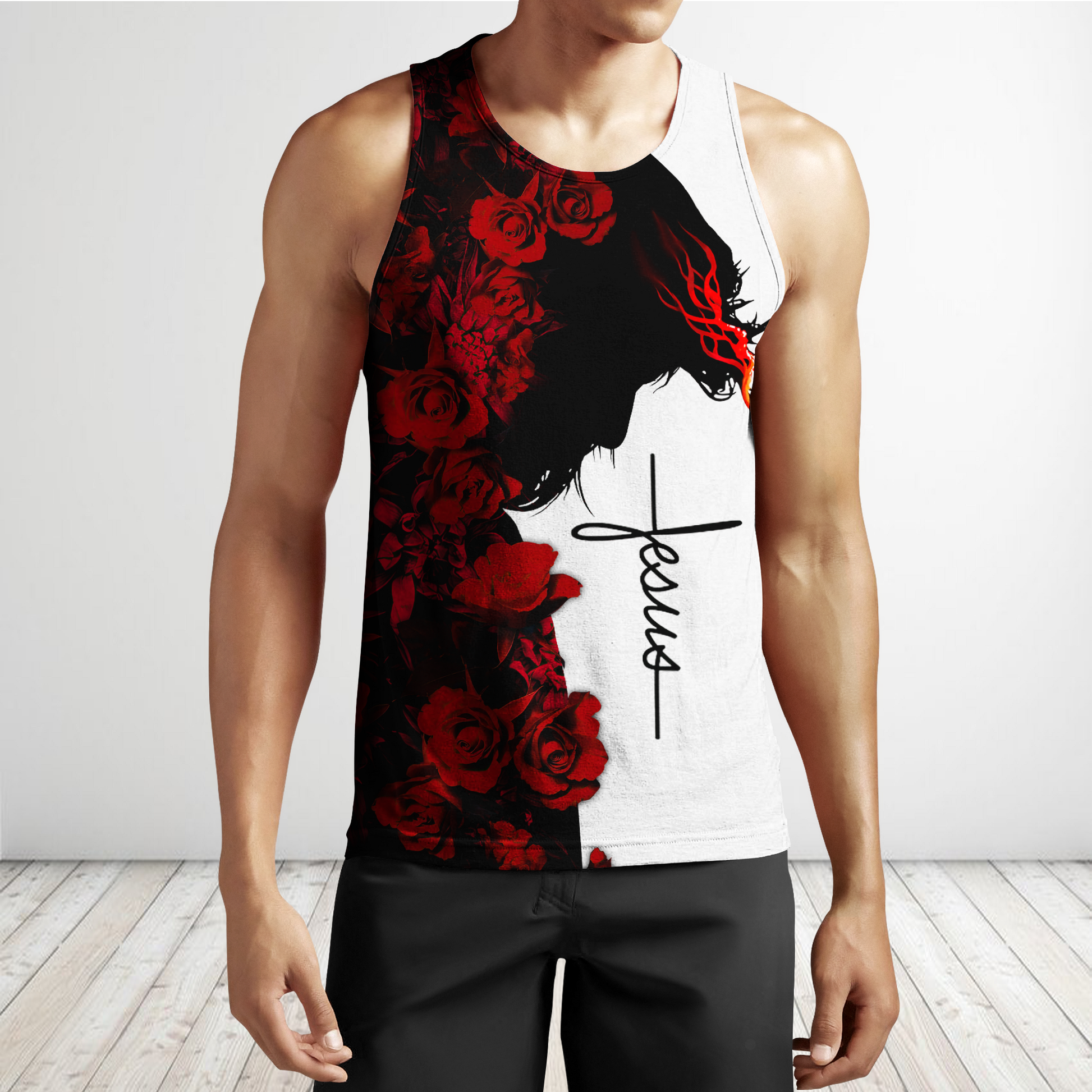 Premium Christian Jesus Red Roses 3D All Over Printed Unisex Shirts - Amaze Style™-Apparel