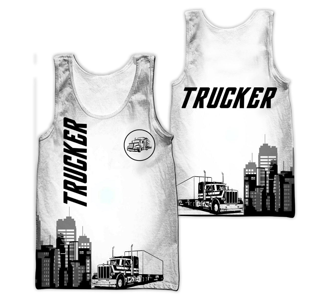 Trucker 3D All Over Printed Shirts For Men and Women