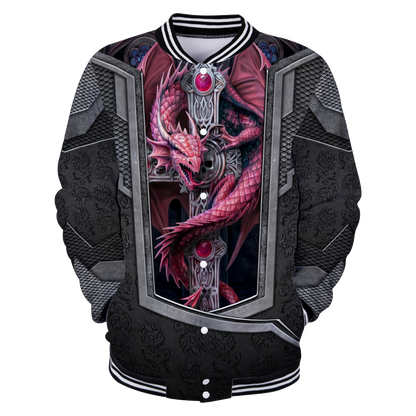3D Tattoo and Dungeon Dragon Hoodie HAC26124-Apparel-NM-Bomber-S-Vibe Cosy™