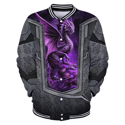3D Tattoo and Dungeon Dragon Hoodie HAC020111-Apparel-NM-Baseball jacket-S-Vibe Cosy™