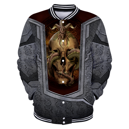 3D Tattoo and Dungeon Dragon Hoodie HAC020113-Apparel-NM-Baseball jacket-S-Vibe Cosy™