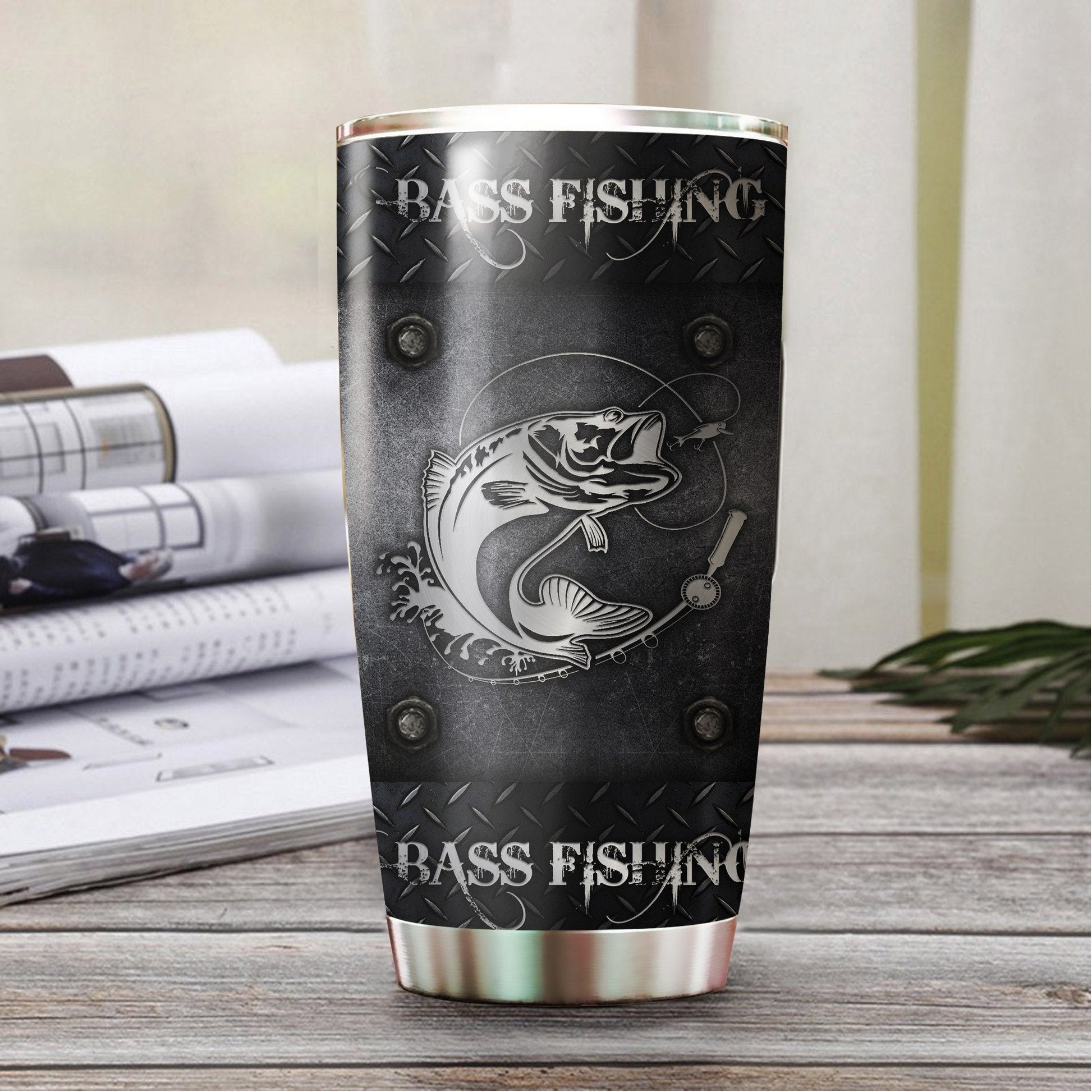 Bass Fishing Metal Stainless Steel Tumbler 20 Oz HC27508 - Amaze Style™-Tumbler